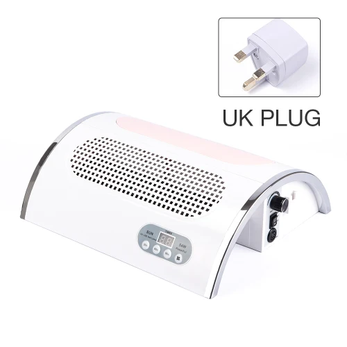 UK Plug 54 Вт светодиодный пылесос с УФ-лампой для ногтей, всасывающий пылесборник 25000 об/мин, дрель, педикюрная пилка для полирования ногтей, инструменты - Цвет: UK Plug