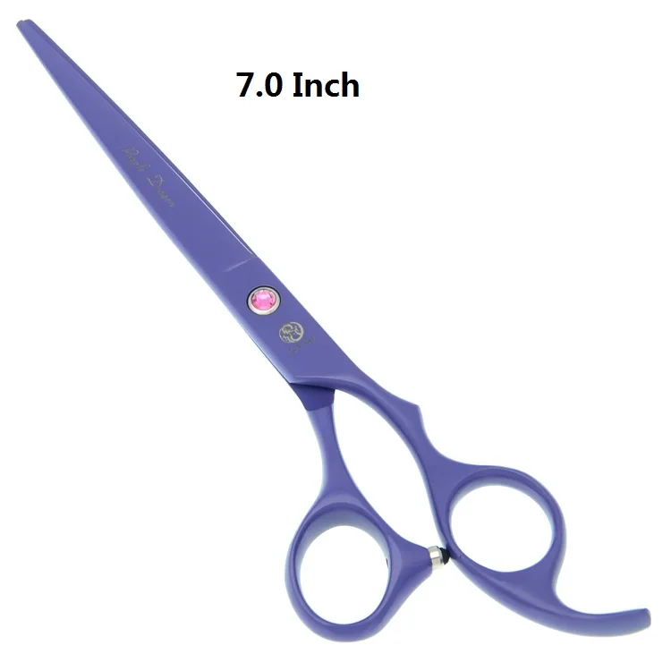 LZS0648 Purple Фиолетовый дракон 7," профессиональные ножницы для домашних животных для ухода за собакой японский 440c животных прямые и истончение и изогнутые ножницы LZS0377 - Цвет: LZS0648 Purple