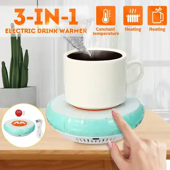 

3 in 1 Electric Heater Mat Heating Pad Coffee Tea Drink Heating Winter Warmer Electric Warmer Cup Mat Heated For Home Office