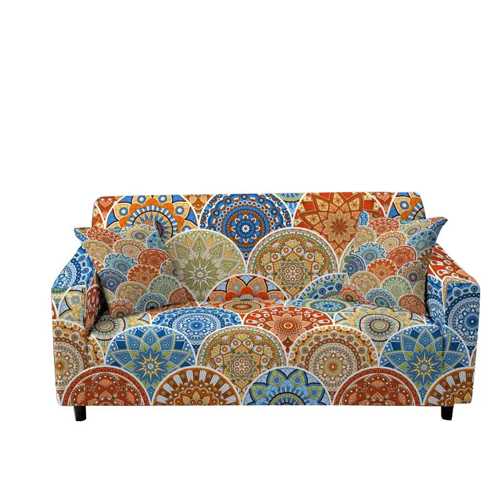 

Stretch Sofa Covers Sofa Towel for Living Room Bohemia Mandala Pattern Furniture Protective Armchair Couches Slipcovers Home