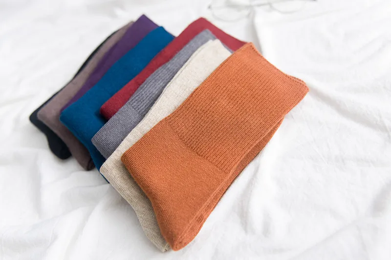 10Pairs piles of socks women wool socks solid color bright socks ladies College Wind Socks woman Wholesale