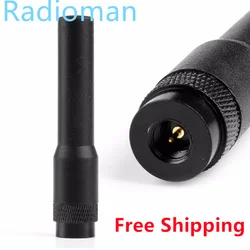 Antena suave para walkie talkie Baofeng Radio Yaesu, accesorio SMA macho de doble banda, 144/430MHz