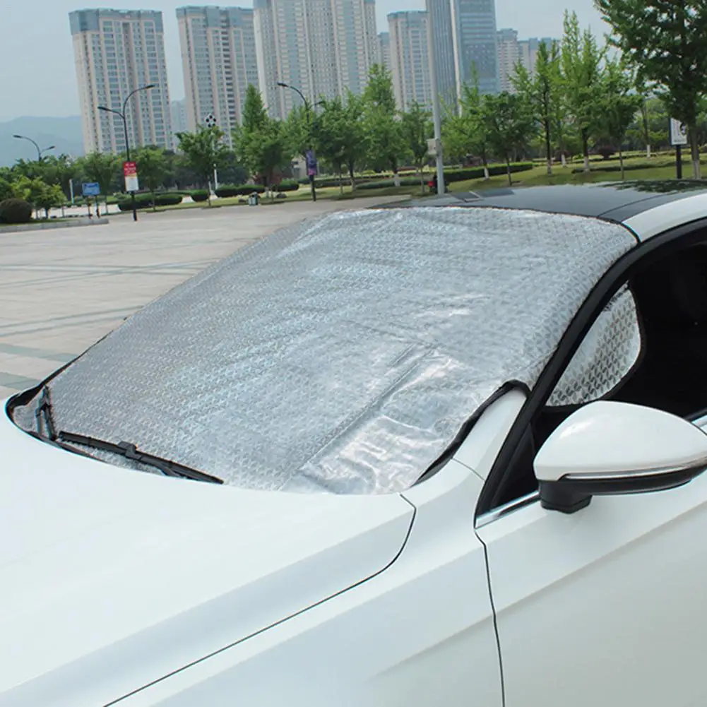 Автомобильный солнцезащитный козырек 150x70 см, покрытие для снега из алюминиевой фольги, ткань с серебряным покрытием, мягкие складные солнцезащитные козырьки на лобовое стекло, УФ Защита от солнца и тепла, отражатель