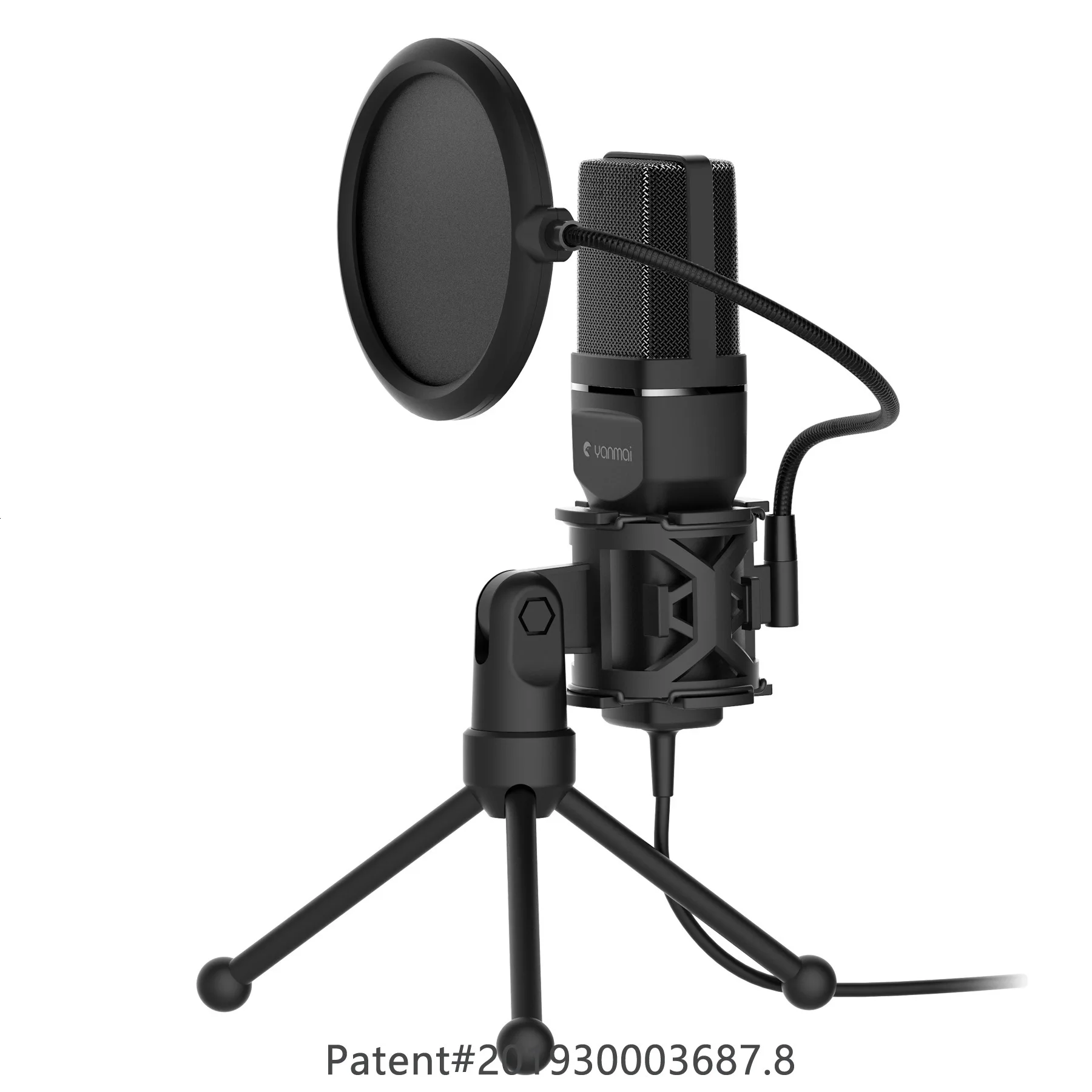 Yanmai SF-777 настольный USB микрофон конденсаторный микрофон со складной подставкой штатив P-o-p фильтр для ПК видео запись