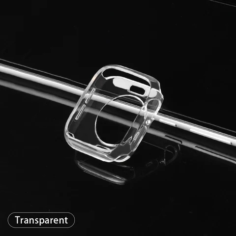 case ultra-thin plated watch case for Apple 4 3 2 1 42MM 38MM soft transparent TPU cover for iWatch 5 44MM 40MMaccessories