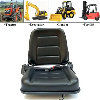 

Universal Folding Lawn Garden Slidable Tractor Seat With Safety Belts Riding Mower Seat PVC Safety Waterproof Tractor Truck Car