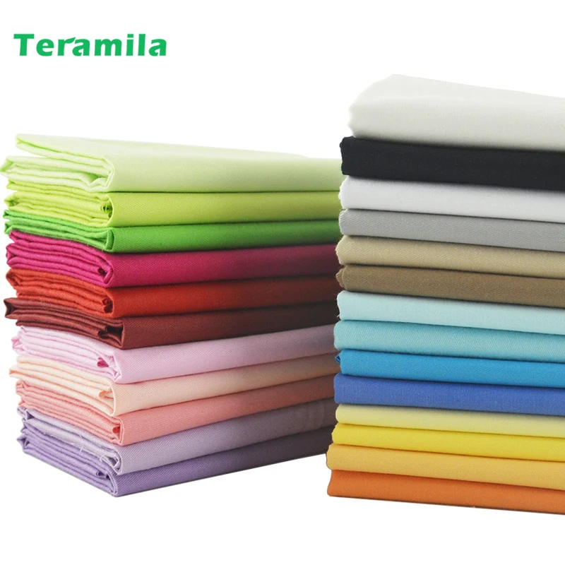Cotton Fabrics 25 Solid Colors Charm Packs Fat Quarter Meter For Bedding Quilting Patchwork Craft Clothing cotton craft fabric cotton fabric craft fabric fabric material