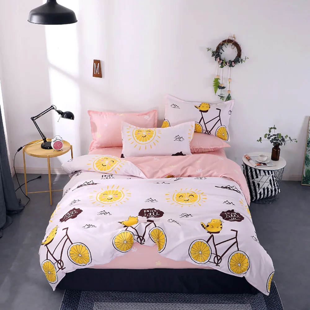 Red Bedding Set Thumпостельные принадлежности Мультяшные свинки постельные принадлежности набор King size прекрасный Забавный креативный пододеяльник Королева Полный Твин одиночный уникальный дизайн постельный комплект - Цвет: Red Bedding Set