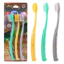 Однотонная мягкая Щетинная зубная щетка для взрослых, трехнагруженная уход за деснами, очистка полости рта, уход за больными, простой семейный набор зубных щеток