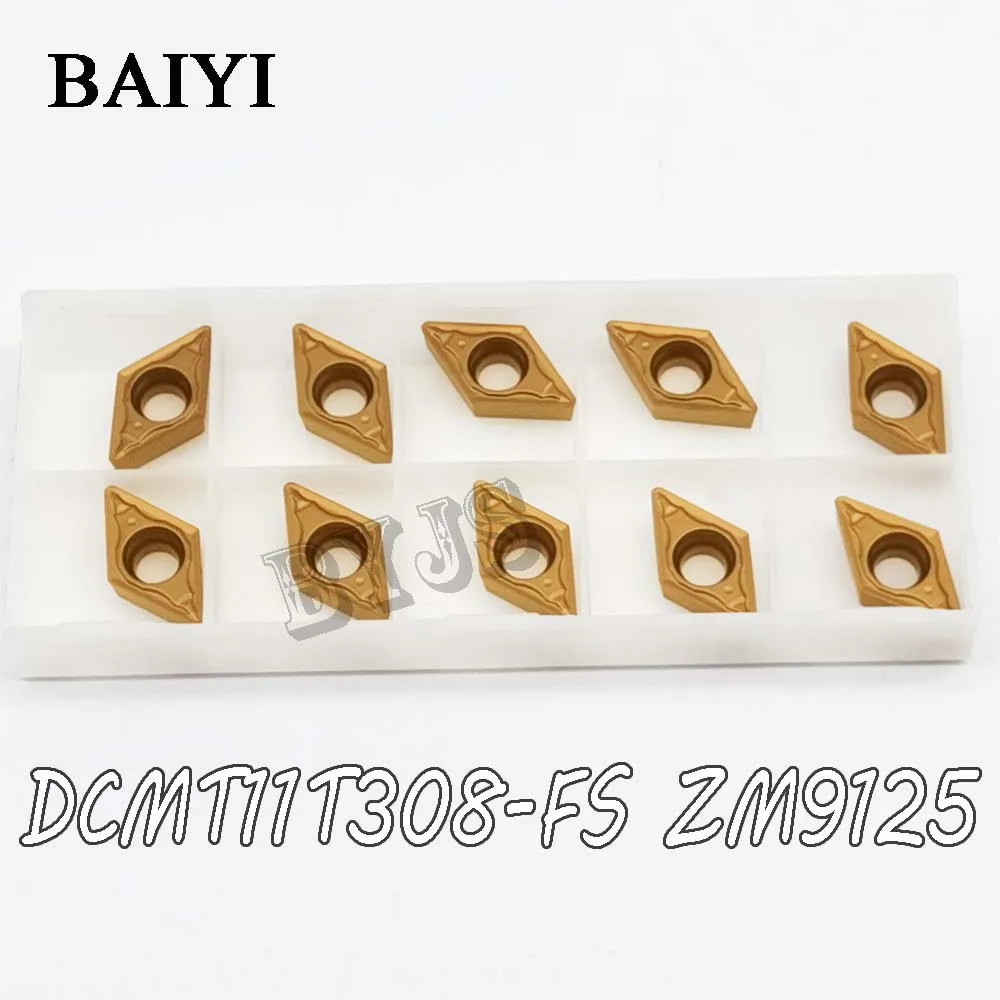 10 шт. DCMT11T304 DCMT11T308 FS ZM9125 dcmt32,51 внешние токарные инструменты твердосплавные вставки токарный станок Режущий инструмент поворотная вставка