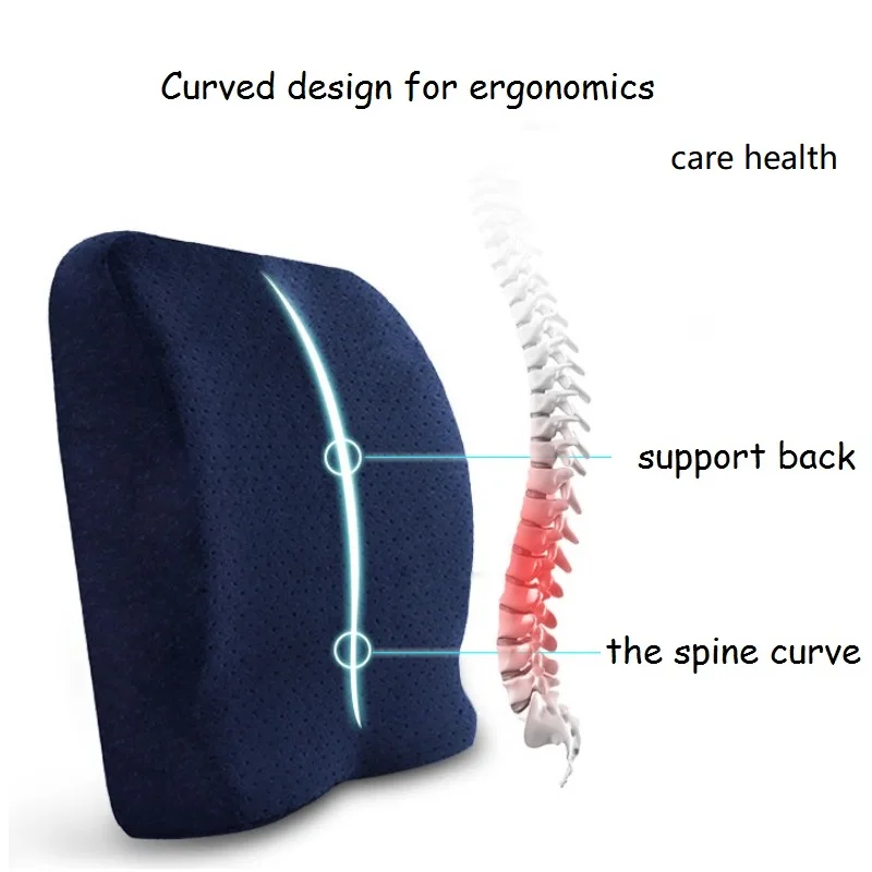 Ортопедическая поясничная поддержка с сетчатым покрытием сбалансированная упругость предназначена для облегчения боли в спине подушка для компьютерного офисного кресла