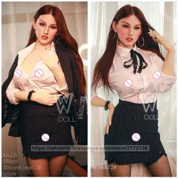 WMDOLL 168 см силиконовые секс куклы голова с TPE тело Реалистичная кукла для секса имплантированные волосы реальный размер большая попа Sexdoll