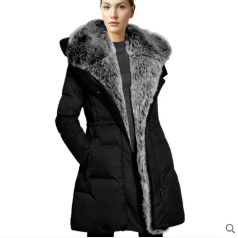 

KMETRAM Women's Down Jacket Large Fur Collar Long Coat Winter Jacket Women Clothes 2019 Down Coat Female Parka Chaqueta Mujer MY
