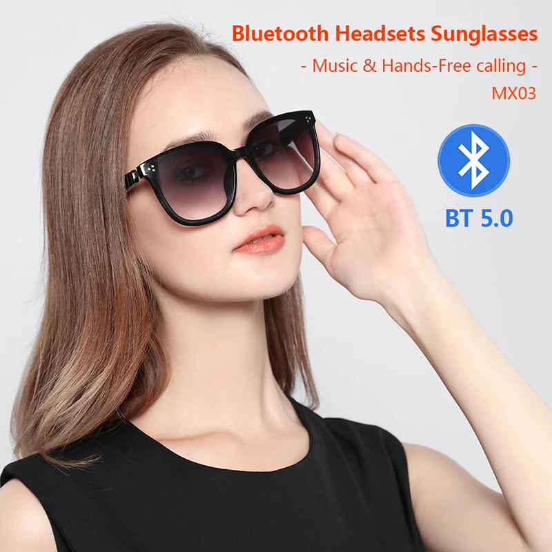 Smart Bluetooth Glasses 5.0 for Men and Women Waterproof Smart Call Headphones Anti-Blue Light Music IP67 Wireless Sunglasses