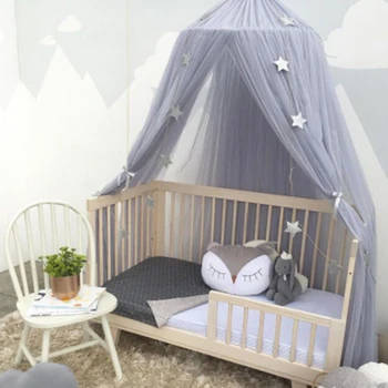 

Bed Canopy Nursery Princess Protection Children Bedroom Curtain Mosquito Net Hanging Dome Tent Castle Game Home Decoration Mesh