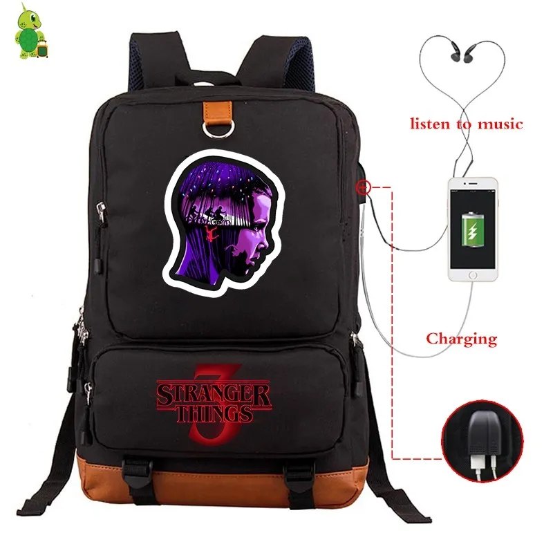 4 Mochila странные вещи рюкзаки мужские женские рюкзак USB зарядка путешествия ноутбук рюкзак большие школьные сумки для подростков мальчиков девочек - Цвет: 4