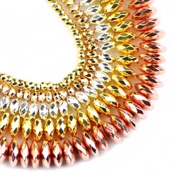Rose Gold Hematite Spacer Beads - 10mm About 30pcs (4 Color Random Mixed)
