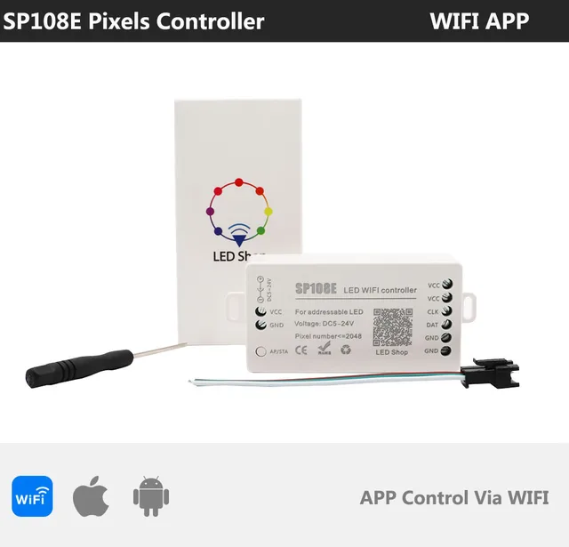 Pixel Ws2812b Sp501e Google Home Controlador De Luz Led