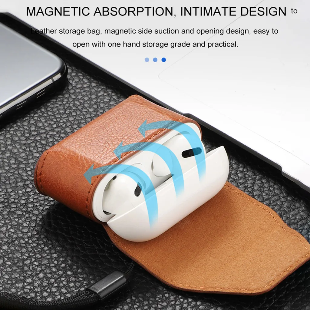 Магнитный кожаный чехол для Airpods Pro TWS Bluetooth наушники защитный чехол для Apple Airpods 3 кожа модные аксессуары 19Nov