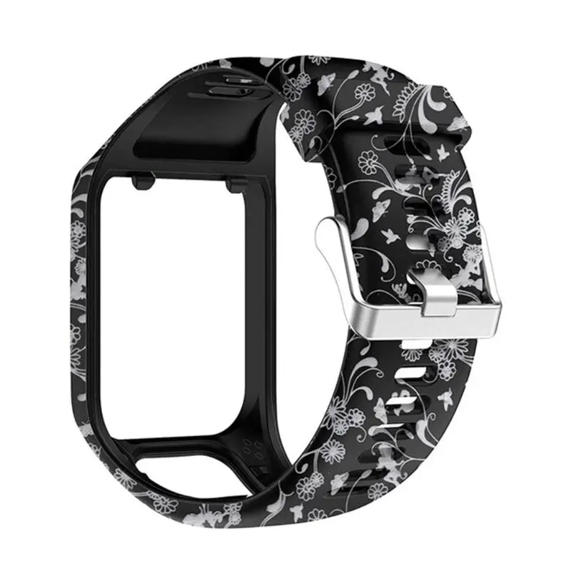 Черный Замена силиконовых наручных часов высокого качества ремешок для TomTom Runner 2 3 Spark 3 gps спортивные часы для Tom 2 3 серии - Цвет: Черный
