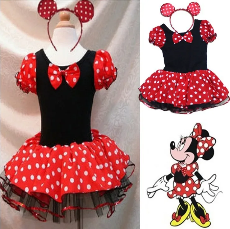 Ears Halloween Girl Toddler Cartoon Mouse Halloween Fancy Ballet Dress Costume