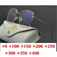 Фирменный дизайн, голубые световые блокирующие очки для чтения для женщин и мужчин, металлические большие черные оправы, пресбиопические очки с чехлом NX