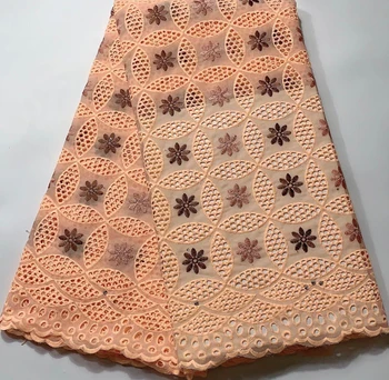 

African Dry Lace Fabric High Quality For woman Cotton Lace Lace Fabric With Stones Swiss Voile Lace In Switzerland FSH059