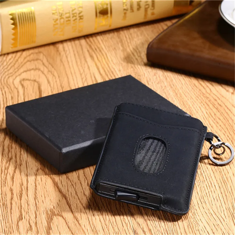 RFID Блокировка кредитных ID держатель для карт Anit theft кошелек кожаная карта мужчин