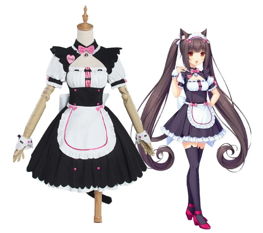 Женский костюм для косплея вечерние костюмы Шоколадка NEKOPARA|Костюмы из фильмов и