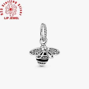 

2020 Spring Real Beads Sparkling Queen Bee Pendant Charms fit Original Bracelets Women DIY Jewelry
