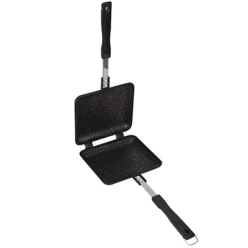 

Household Sandwich Mold Double-sided Barbecue Dish Bread Toast Baking Dish Waffle Egg No Stain Double-sided Frying Pan Bakeware