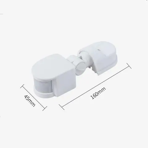 Portable Sensor Switch Plastic Detector Outdoor 180 degree Detection Motion Sensor blk/white