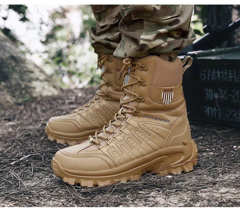 2021 Winter Military Boots Men's Special Forces High-Top Leather ...