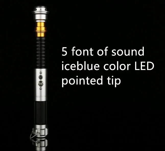 iceblueled pointedti 1 металлический световой меч Yanqing для светового меча, A1 cyanwind, Obi-wan Kenob Lightsabe of Star the Wars, 5 звуковых надписей - Цвет: iceblueled pointedti