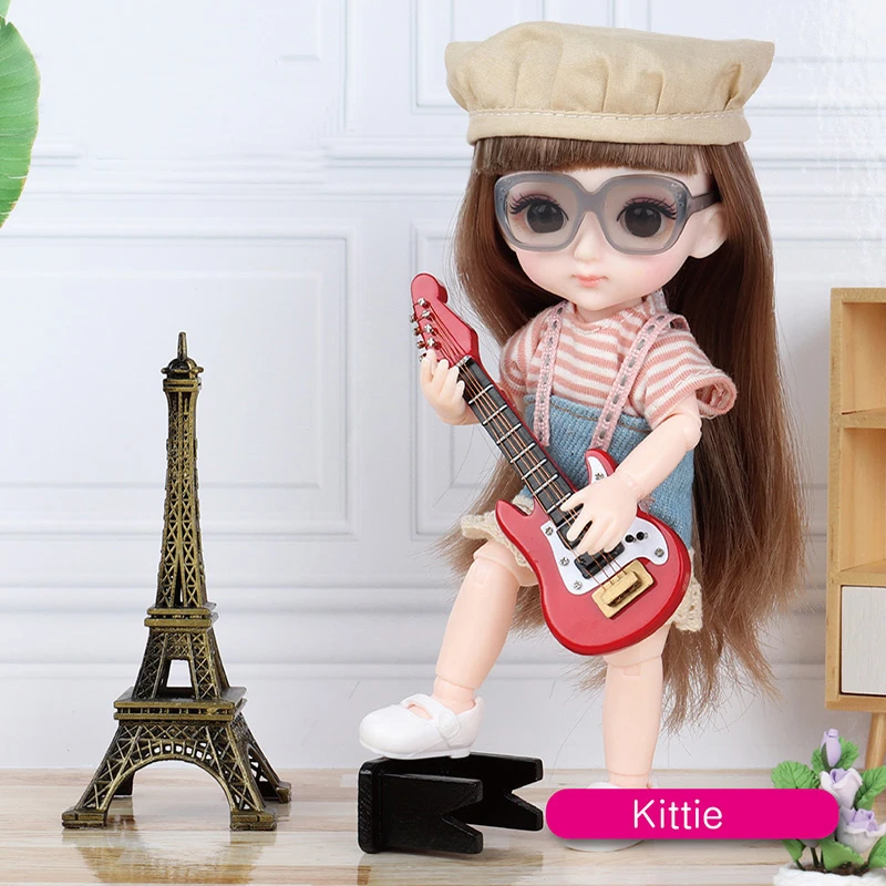 Высокая quality16cm Bjd кукла 13 подвижные суставы 1/12 платье для девочек игрушка с