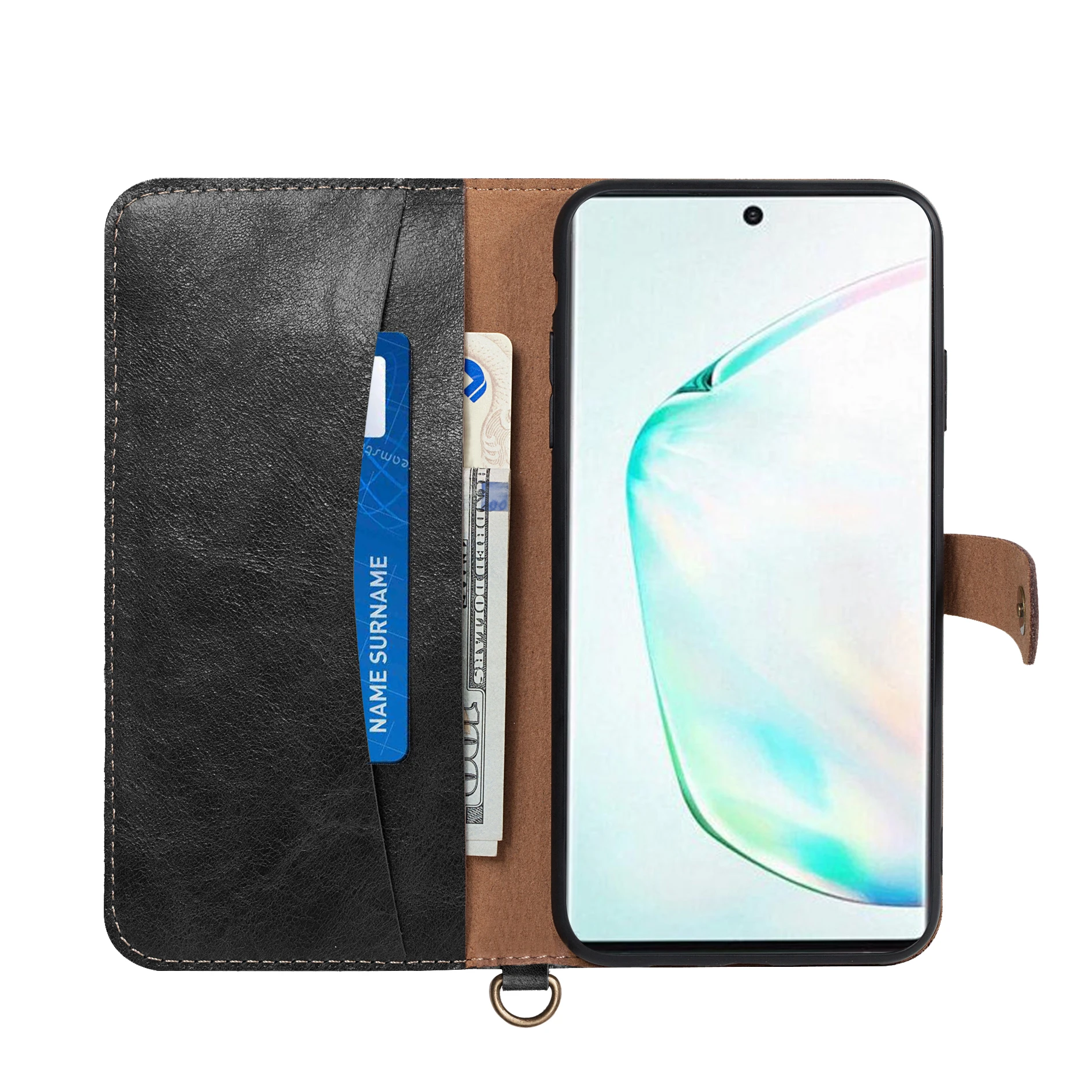 Кожаный чехол-книжка для samsung Galaxy S10 S10Plus S10e Note9 Note10 Note10+ кошелек из натуральной кожи матовый чехол для телефона