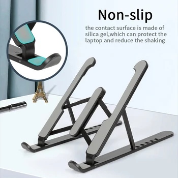 Adjustable Foldable Laptop Stand Non-Slip Desktop Notebook Holder Laptop Holder For Macbook Pro Air iPad Pro DELL HP Large Size 1