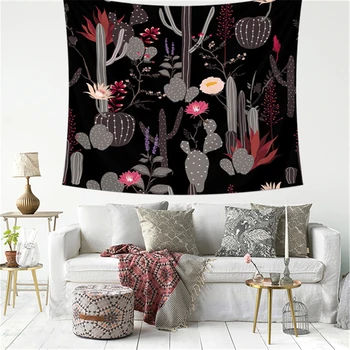 

Mandala Floral Cactus Boho Decor Wall Tapestries Hippie Tropical Tapestry Hanging Tree Landscape Plants Mura Forest Wall Carpet