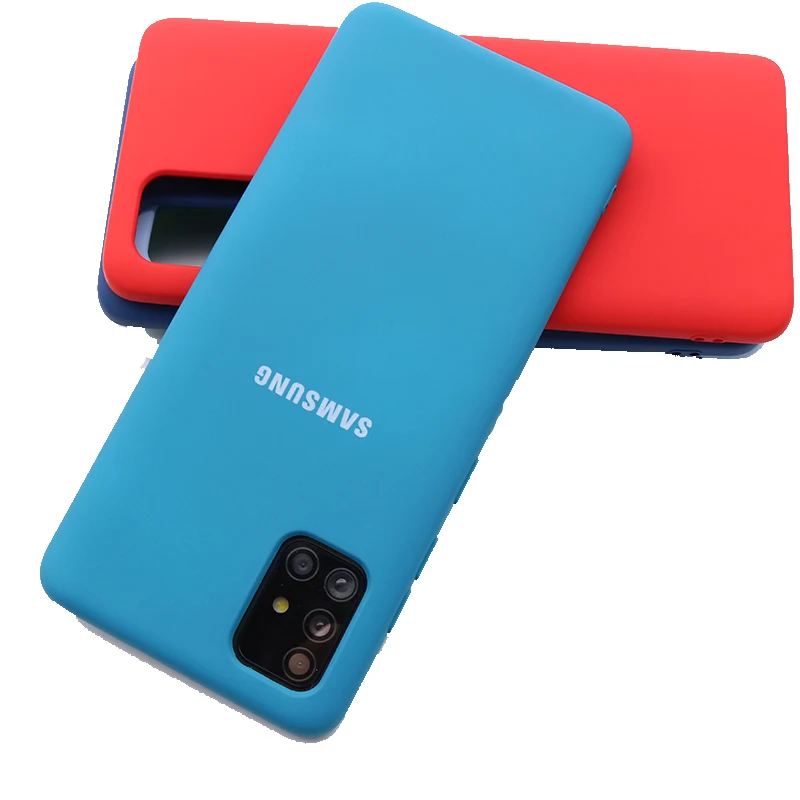 Samsung Galaxy A51 5G A71 5G Liquid Silicone Case Soft Silky Shell Cover Galaxy A51 A71 High Quality Soft-Touch Back Protective phone card case