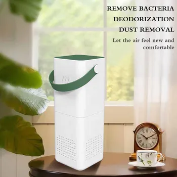 

TIOODRE Air Cleaner Fresh Ozone Home Auto Smoke Formaldehyde Sterilizer Cube Smart Air Purifier With Handle USB Charging Compact