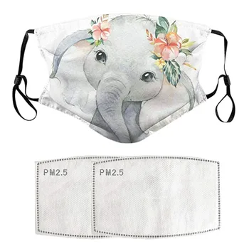 

2020 Cute Animal Print Face Mask Outdoor Riding Dustproof Windbreak Seamless Mask Reusable Washable Mask Filter Mask Mascarillas