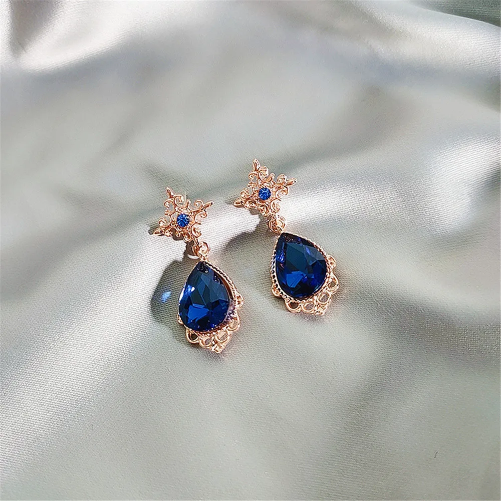 Женские серьги-подвески в стиле ретро SexeMara с голубыми кристаллами богемном