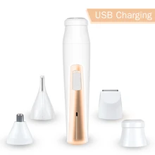 4 в 1 Эпилятор женский триммер для бровей Эпилятор Бритва для удаления волос эпилятор для лица депилятор женский бикини депилятор