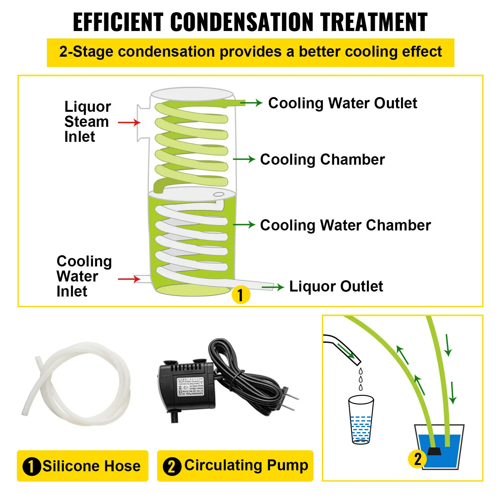 VEVOR 20L 30L 50L 70L Alcohol Distiller Machine Beer Brewing Equipment DIY Wine Moonshine Apparatus Dispenser Kit Home Appliance 6