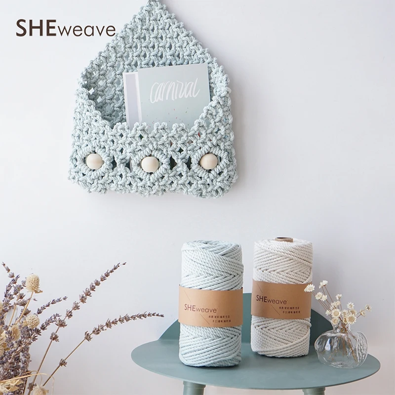 Шнур для макраме, 3,5 мм, хлопковый шнур, проволока, макраме для макраме, настенный, вешалки для растений