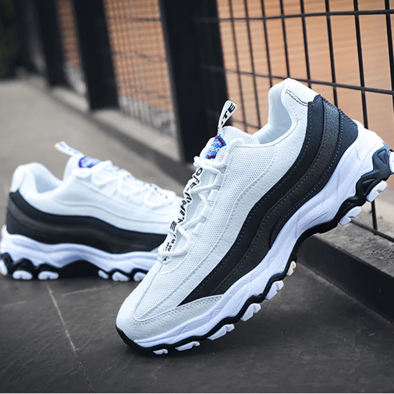 Buy Men s Mesh Breathable Sneakers Color Matching Fashion Design Trend Casual Shoes Non slip Wear Running Sports Style Men s Shoes