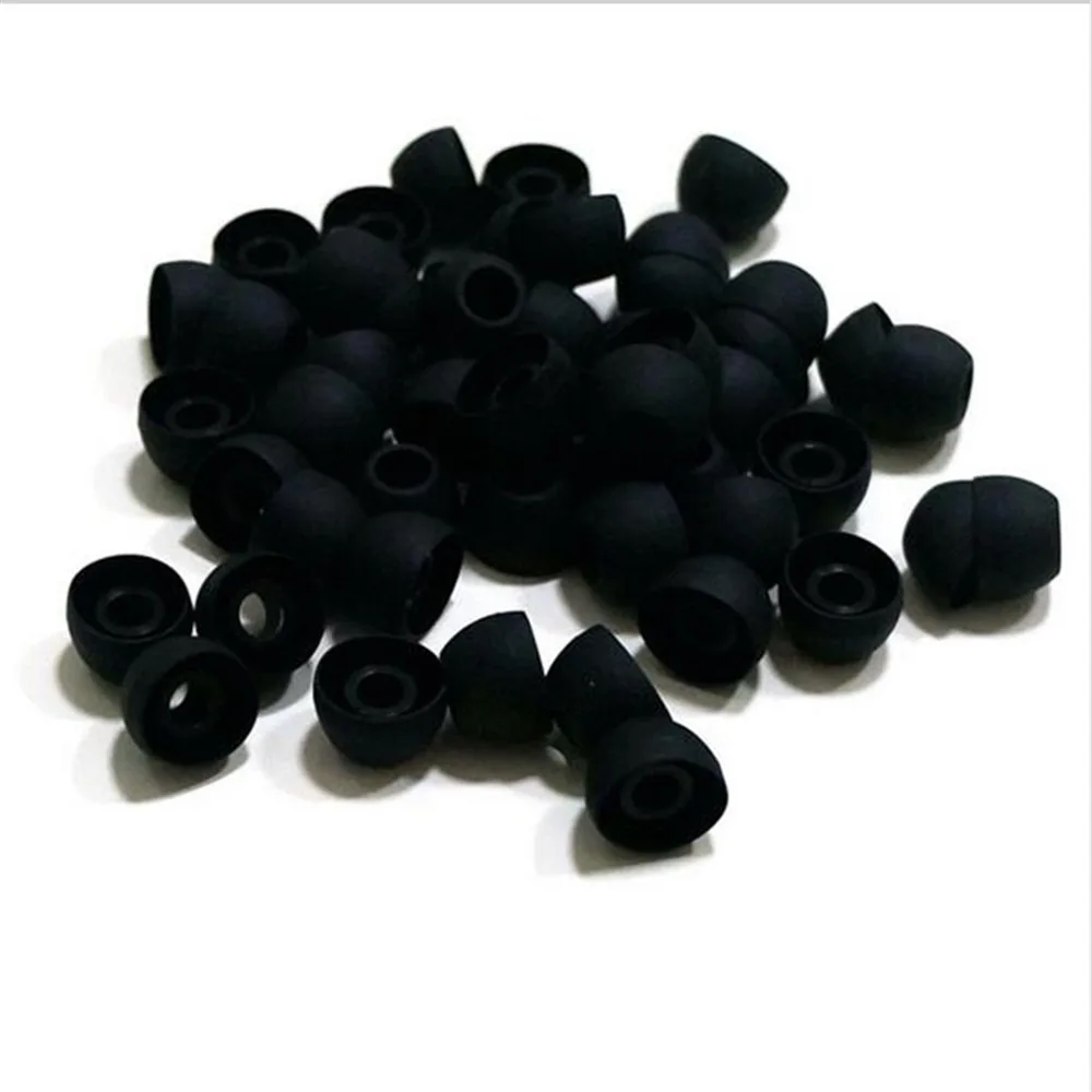 Blanche Lot de 20 embouts en silicone souple pour écouteurs intra auriculaires, noir, blanc