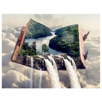 

Diamond Painting Book Waterfall Scenery Full Round Daimond Cross Stitch Home Decor Diamond Embroidery Landscape-Dropship
