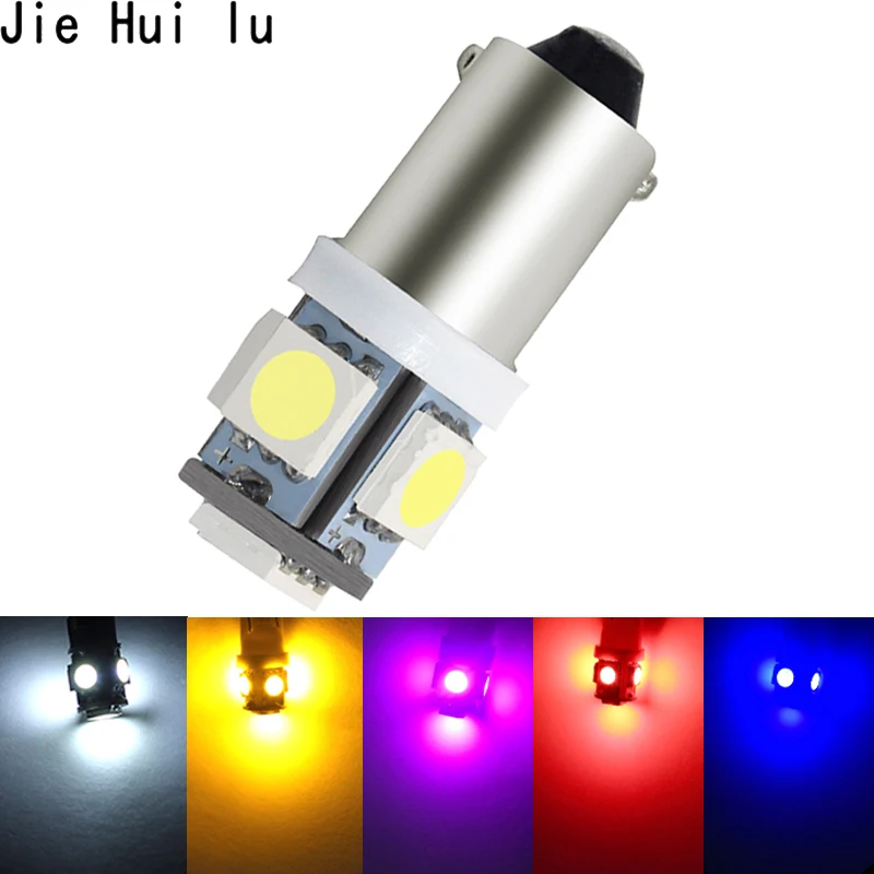 T4W BA9S 5 SMD 5050 Автомобильная внутренняя светодиодная лампа боковой маркер задний