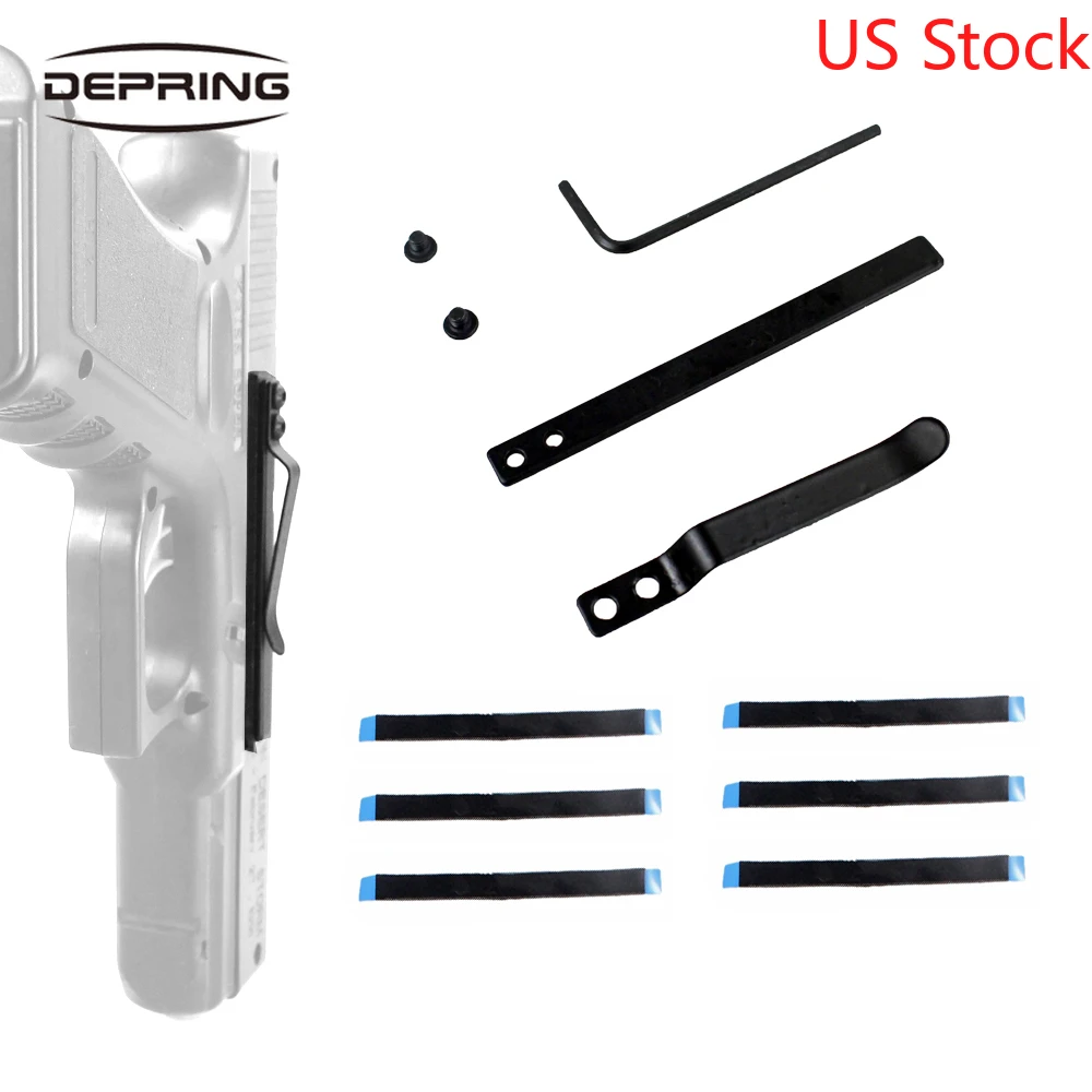 

US Stock Concealed Carry Handgun Holster Clip Universal Gun Clip for Semi-Automatic Handguns Low Profile Slim for Hunting